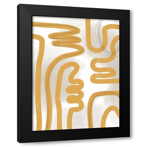 Golden Path II Black Modern Wood Framed Art Print by Holman, Nicholas