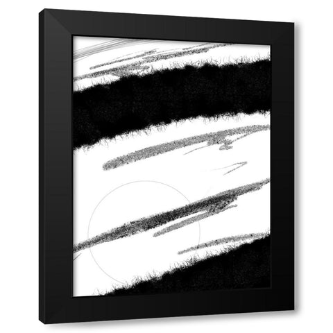 Swiping I Black Modern Wood Framed Art Print by Holman, Nicholas