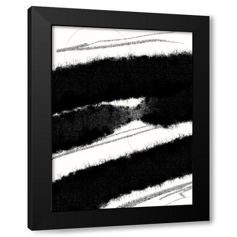 Swiping II Black Modern Wood Framed Art Print with Double Matting by Holman, Nicholas