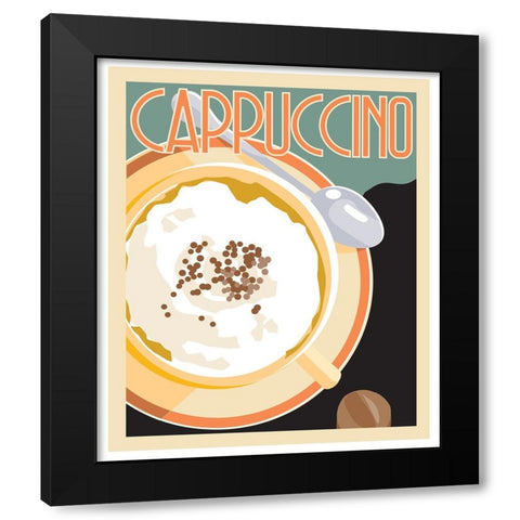 Cappuccino II Black Modern Wood Framed Art Print with Double Matting by Weiss, Richard