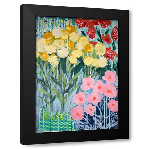 Summer Fragment Black Modern Wood Framed Art Print by Hampe, Shelley