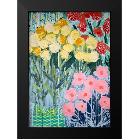 Summer Fragment Black Modern Wood Framed Art Print by Hampe, Shelley