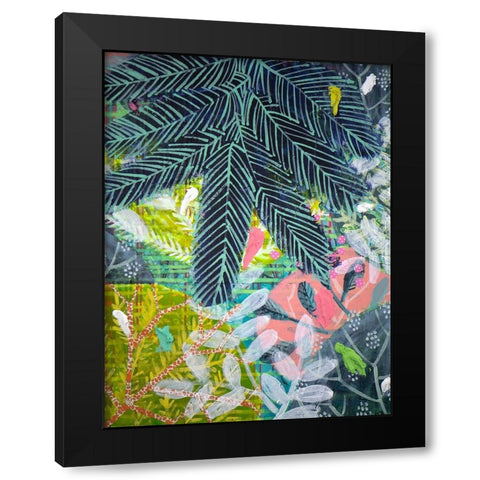 Tropical Charm Black Modern Wood Framed Art Print with Double Matting by Hampe, Shelley