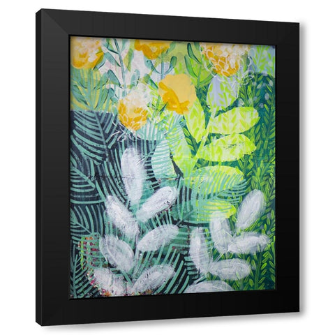 Spring Beginning Black Modern Wood Framed Art Print by Hampe, Shelley