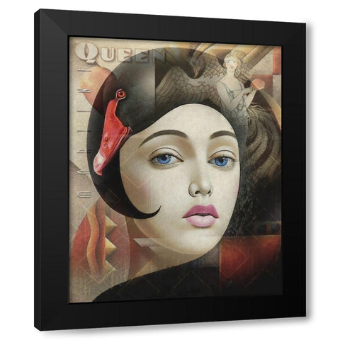 Retro Flair II Black Modern Wood Framed Art Print by Hunziker, Steve
