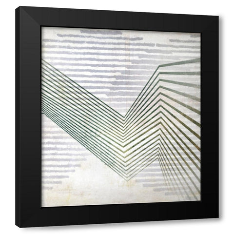 Straight Away II Black Modern Wood Framed Art Print with Double Matting by Hunziker, Steve