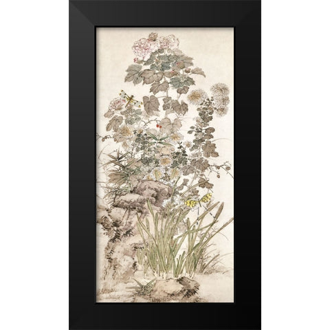 Chinoiserie V Black Modern Wood Framed Art Print by Hunziker, Steve