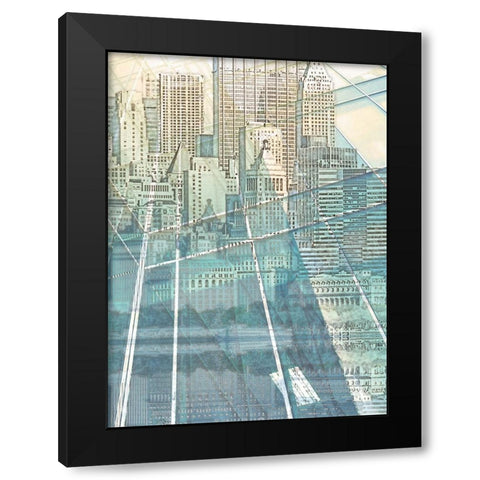 Cityworks V Black Modern Wood Framed Art Print with Double Matting by Hunziker, Steve