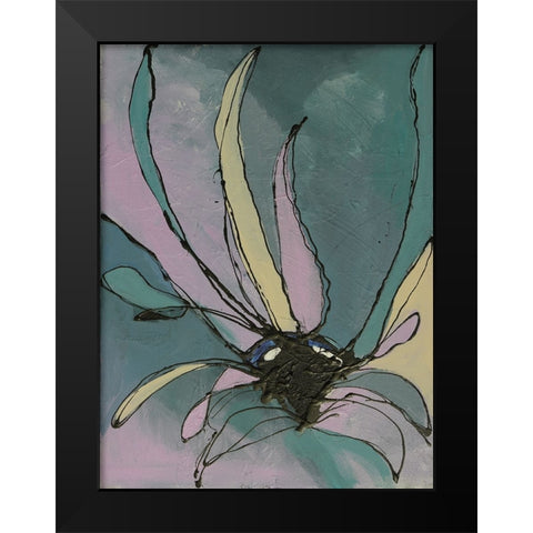 Pastel Flowers II Black Modern Wood Framed Art Print by Eaton, Winnie