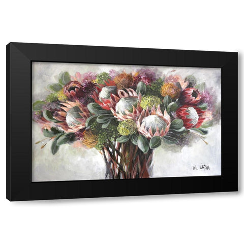 Proteas Black Modern Wood Framed Art Print with Double Matting by Eaton, Winnie