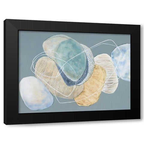 Curves and Colors II Black Modern Wood Framed Art Print with Double Matting by Joy, Julie