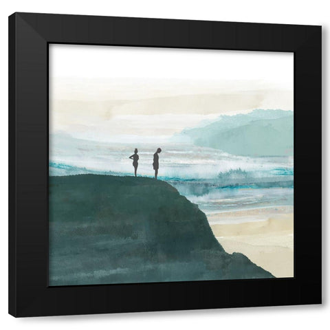 Coastal Adventure Black Modern Wood Framed Art Print with Double Matting by Kouta, Flora