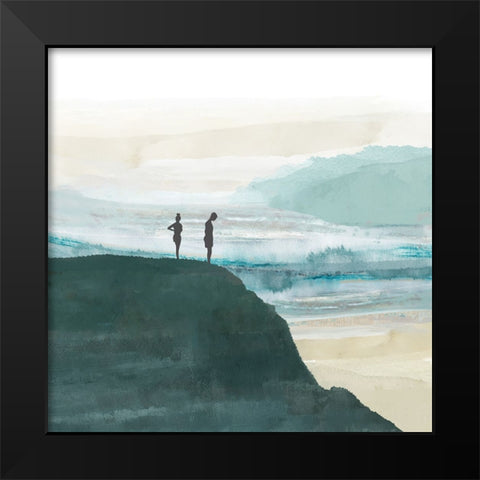 Coastal Adventure Black Modern Wood Framed Art Print by Kouta, Flora