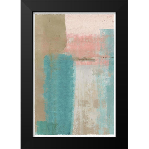 Pastel Blush II Black Modern Wood Framed Art Print by Kouta, Flora