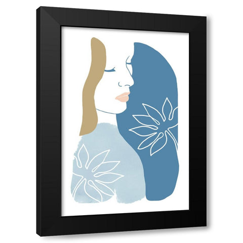 Santorini Days I Black Modern Wood Framed Art Print by Kouta, Flora