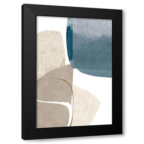Smooth Rocks I Black Modern Wood Framed Art Print by Kouta, Flora