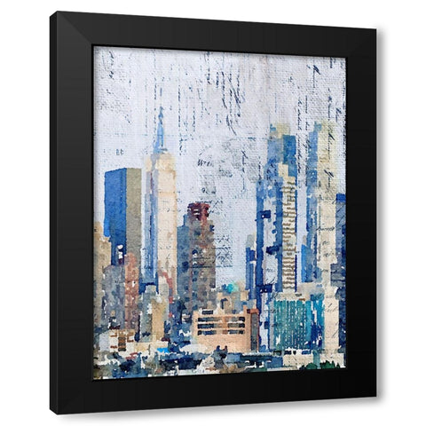New York City Black Modern Wood Framed Art Print with Double Matting by Orlov, Irena