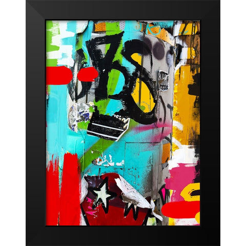 Street Art Project VI Black Modern Wood Framed Art Print by Orlov, Irena