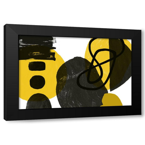 Simple Shapes, Geometric Shapes Composition II Black Modern Wood Framed Art Print by Orlov, Irena