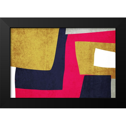 Geometric Shapes Composition VI Black Modern Wood Framed Art Print by Orlov, Irena