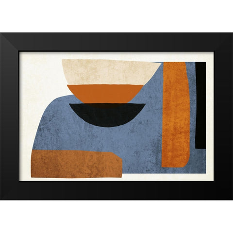 Geometric Shapes Composition VII Black Modern Wood Framed Art Print by Orlov, Irena