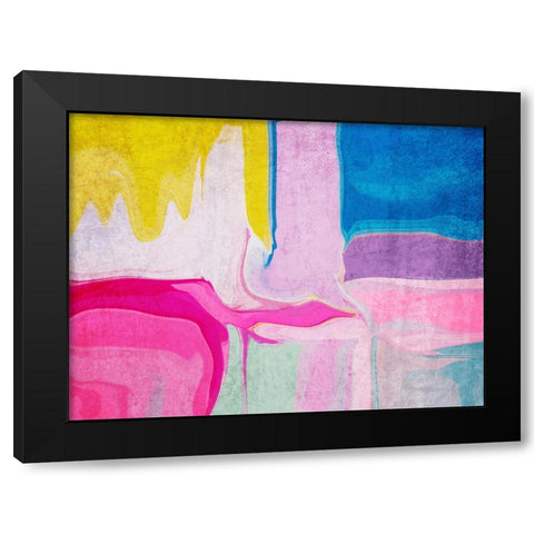 Splash Black Modern Wood Framed Art Print with Double Matting by Orlov, Irena