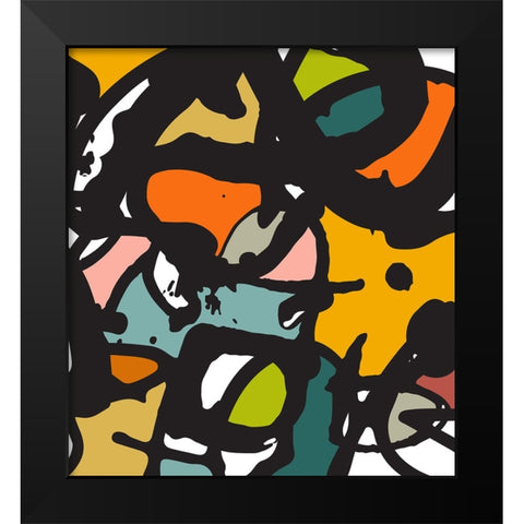 Abstract Graffiti II Black Modern Wood Framed Art Print by Orlov, Irena