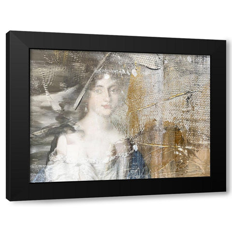 Textured Portrait Black Modern Wood Framed Art Print by Orlov, Irena