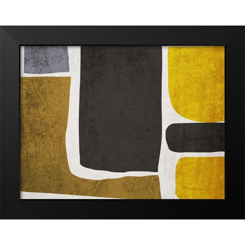 Organic Shapes and Lines IX Black Modern Wood Framed Art Print by Orlov, Irena