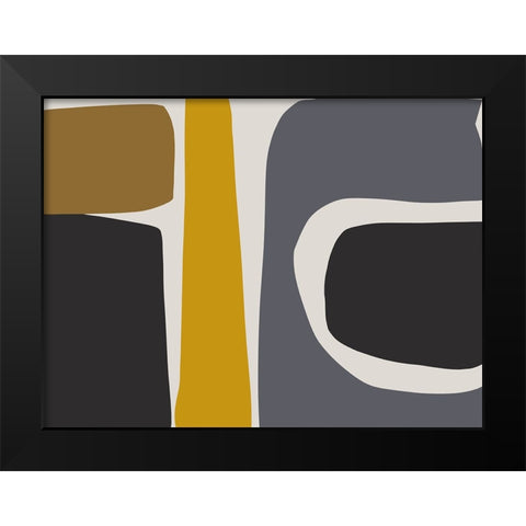 Organic Shapes and Lines XI Black Modern Wood Framed Art Print by Orlov, Irena