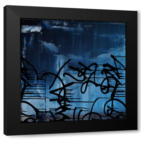 Blurb II Black Modern Wood Framed Art Print by Smith, Karen
