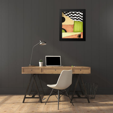 Checkpoint II Black Modern Wood Framed Art Print by Smith, Karen