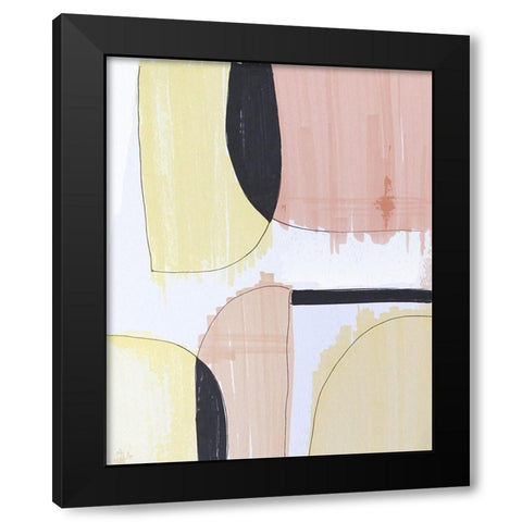 In Shape II Black Modern Wood Framed Art Print with Double Matting by Smith, Karen