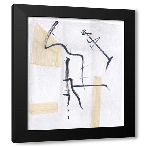 Absquiggle I Black Modern Wood Framed Art Print by Smith, Karen