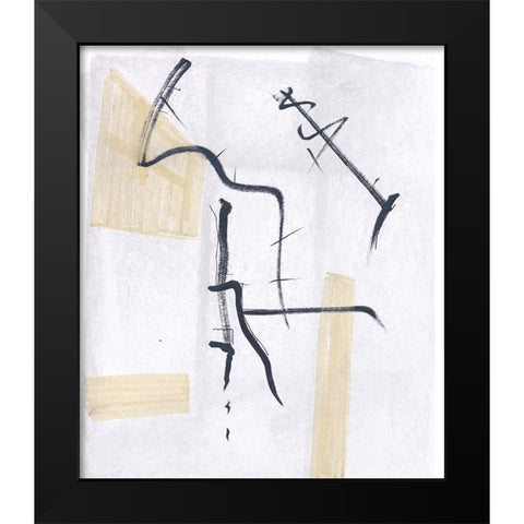 Absquiggle I Black Modern Wood Framed Art Print by Smith, Karen
