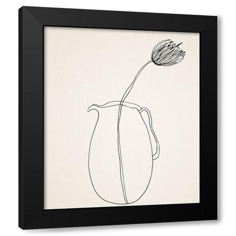 Fine Line I Black Modern Wood Framed Art Print with Double Matting by Smith, Karen