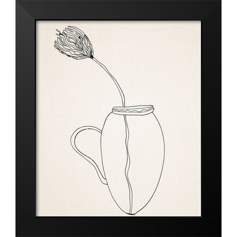 Fine Line II Black Modern Wood Framed Art Print by Smith, Karen