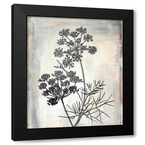 Floral Frame II Black Modern Wood Framed Art Print with Double Matting by Smith, Karen