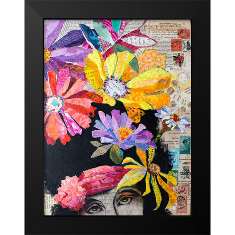 Point of Hue Black Modern Wood Framed Art Print by St Hilaire, Elizabeth