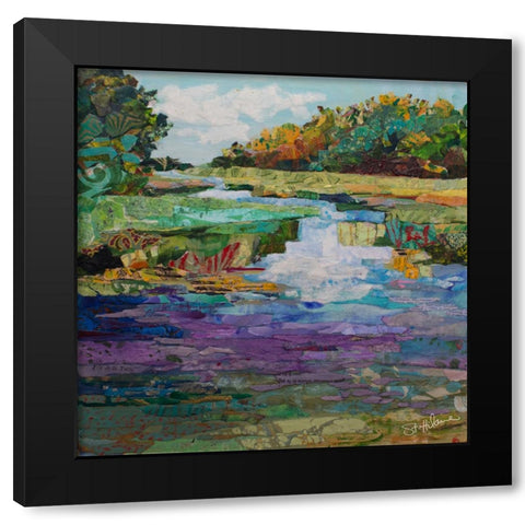 River View II Black Modern Wood Framed Art Print with Double Matting by St Hilaire, Elizabeth