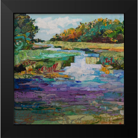 River View II Black Modern Wood Framed Art Print by St Hilaire, Elizabeth