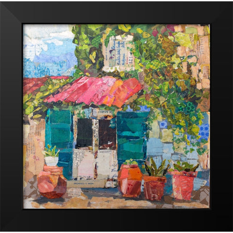 Cortona Kitchen Doorway Black Modern Wood Framed Art Print by St Hilaire, Elizabeth