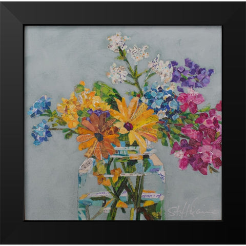 Wildflowers Black Modern Wood Framed Art Print by St Hilaire, Elizabeth