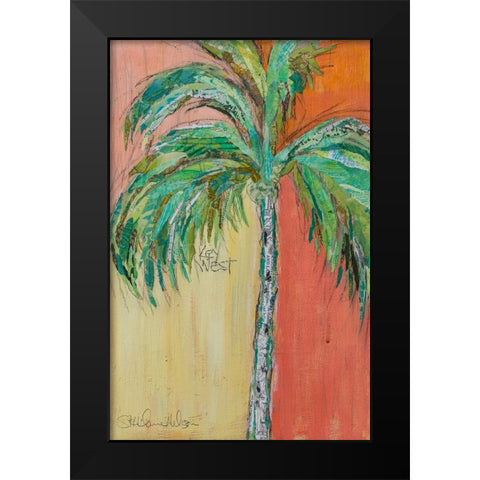 Palm in Orange Black Modern Wood Framed Art Print by St Hilaire, Elizabeth