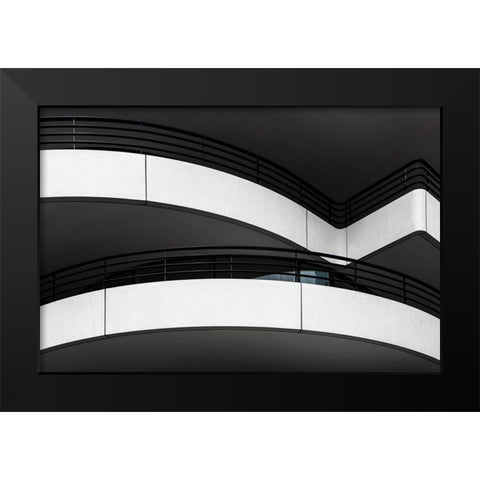 balcony lines Black Modern Wood Framed Art Print by Claes, Gilbert