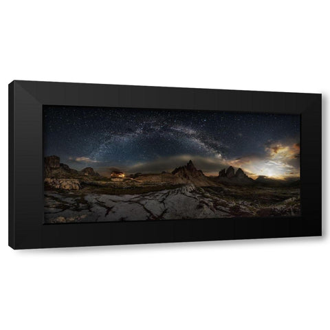 Galaxy Dolomites Black Modern Wood Framed Art Print by Pedretti, Ivan