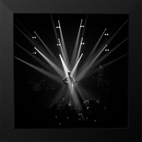 Crossfire Black Modern Wood Framed Art Print by Samuelsson, Anders