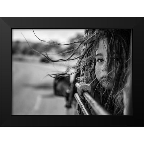 Far away from home Black Modern Wood Framed Art Print by Solinski, Tomasz