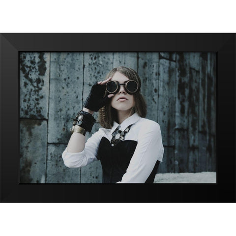 Untitled No 821 Black Modern Wood Framed Art Print by Sinyavina, Ksenia