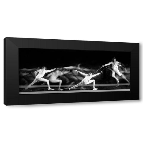 Fencing  1 Black Modern Wood Framed Art Print by Ghesquiere, Hilde
